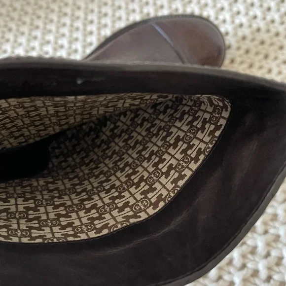 Tory Burch Brown 'corey' Leather Suede Boots - Picture 10 of 15